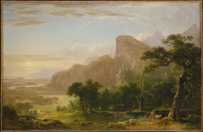Landskap – scene fra «Thanatopsis» av Asher Brown Durand
