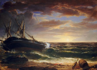 Det strandede skipet, 1844. av Asher Brown Durand