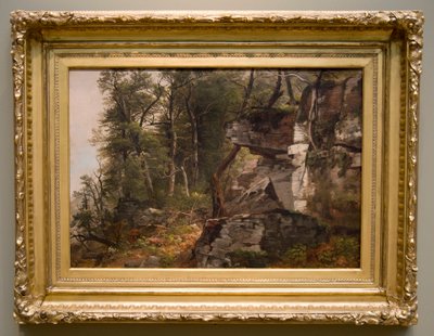 Trær på en steinete åsside, ca. 1849. av Asher Brown Durand