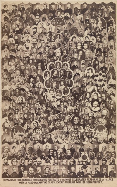 Over fem hundre fotografiske portretter av de mest berømte personene i..., ca. 1864. av Ashford Brothers and Co
