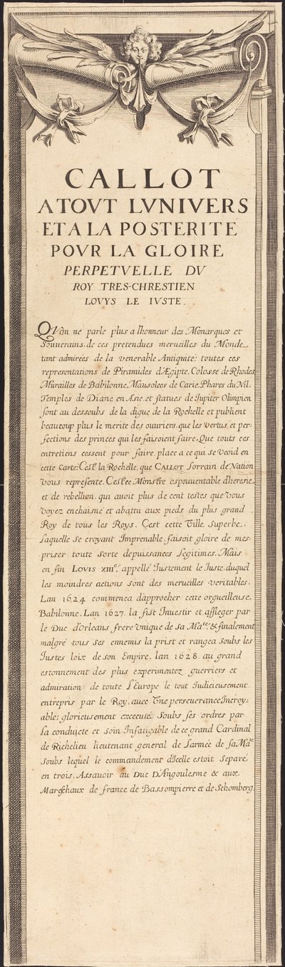 Beleiringen av La Rochelle [plate 4 av 16; sett består av 1952.8.97-112] av Assistant of Jacques Callot