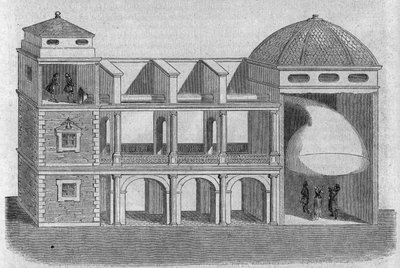 Akustisk kornett oppfunnet av Athanase Kircher (eller Athanasius Kircheri) (1601-1680). av Athanasius Kircher