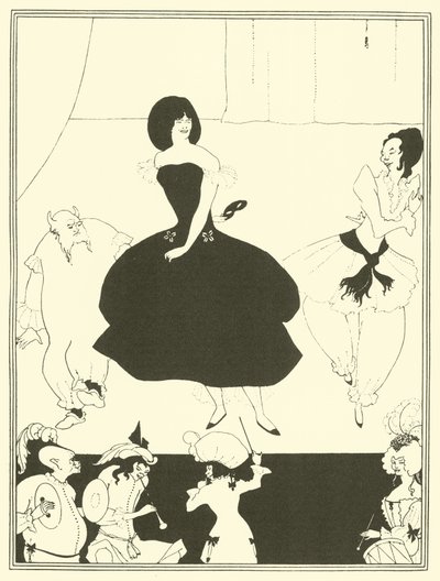 Komedie Ballet of Marionettes (litografi) av Aubrey (after) Beardsley