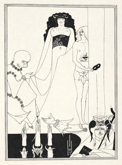 Illustrasjon for 'Salome' av Oscar Wilde av Aubrey (after) Beardsley