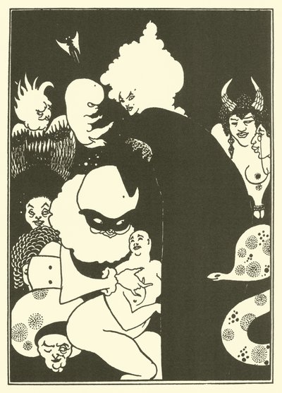 Lucians merkelige skapninger (litografi) av Aubrey (after) Beardsley