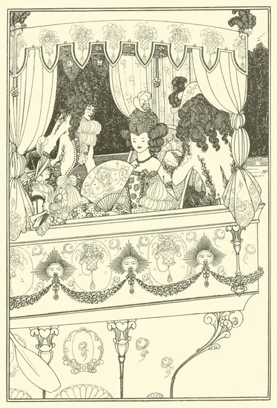 The Barge (litografi) av Aubrey (after) Beardsley
