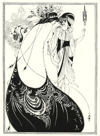 Påfuglskjørtet (gravering) av Aubrey (after) Beardsley