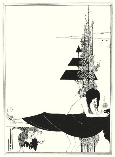 Den platoniske klagesang (gravering) av Aubrey (after) Beardsley