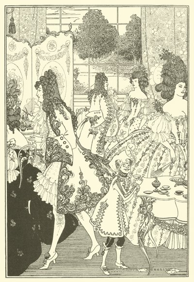 Låsens voldtekt (litografi) av Aubrey (after) Beardsley