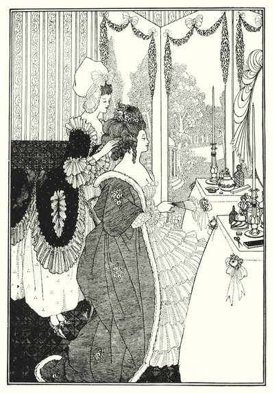 Toalettet (gravering) av Aubrey (after) Beardsley