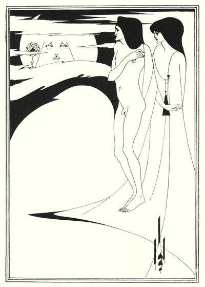 Kvinnen i månen (gravering) av Aubrey (after) Beardsley