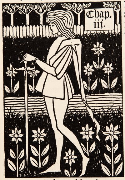 En side. Kapitteloverskrift av Aubrey Beardsley