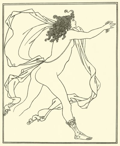 Apollo forfølger Daphne av Aubrey Beardsley