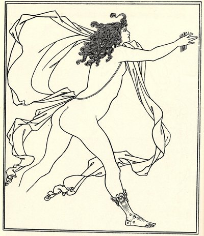Apollo forfølger Daphne, 1896 av Aubrey Beardsley