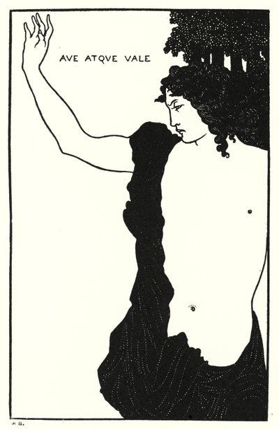 Hei og farvel, Catullus, Carmen Ci av Aubrey Beardsley