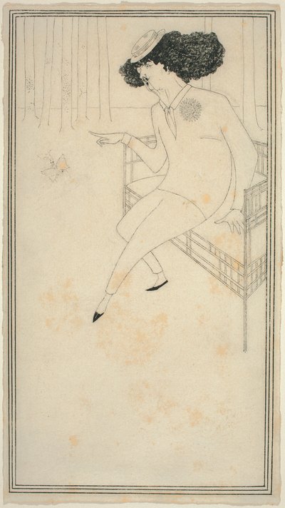 Karikatur av JM Whistler av Aubrey Beardsley