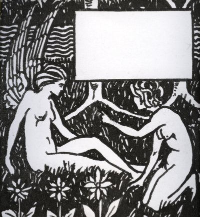 Kapitteloverskrift for Le Morte dArthur, 1893 (penn og svart blekk på papir) av Aubrey Beardsley