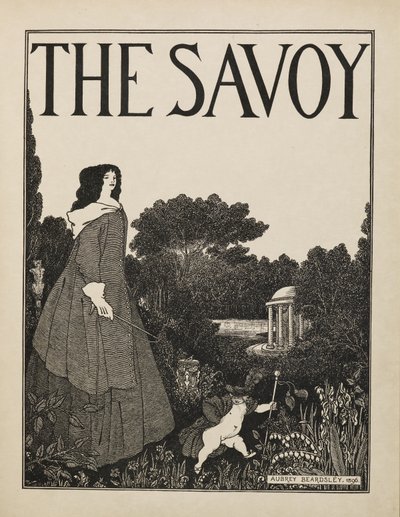 Omslagsdesign for nr. 1 av "The Savoy" fra en bok med femti tegninger av Aubrey Beardsley