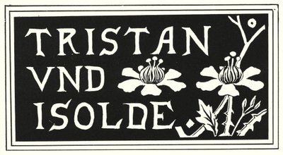 Design fra forsiden av Aubrey Beardsleys kopi av "Tristan Und Isolde" av Aubrey Beardsley