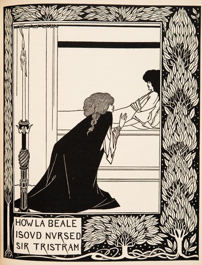 Hvordan La Beale Isoud pleiet Sir Tristram av Aubrey Beardsley
