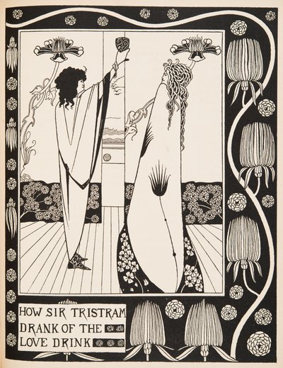 Hvordan Sir Tristram drakk kjærlighetsdrikken av Aubrey Beardsley