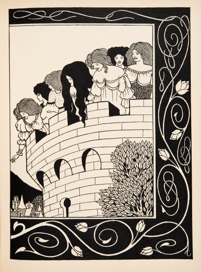 Hvordan en djevel i kvinnelig likhet ville ha fristet Sir Bors av Aubrey Beardsley