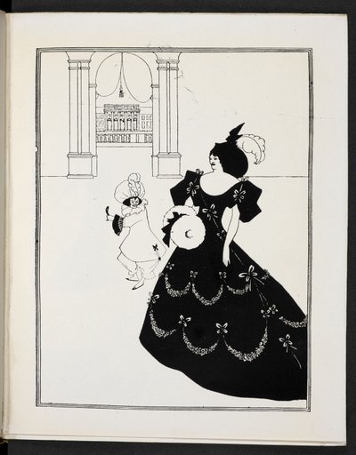 Illustrasjon som viser to figurer av Aubrey Beardsley