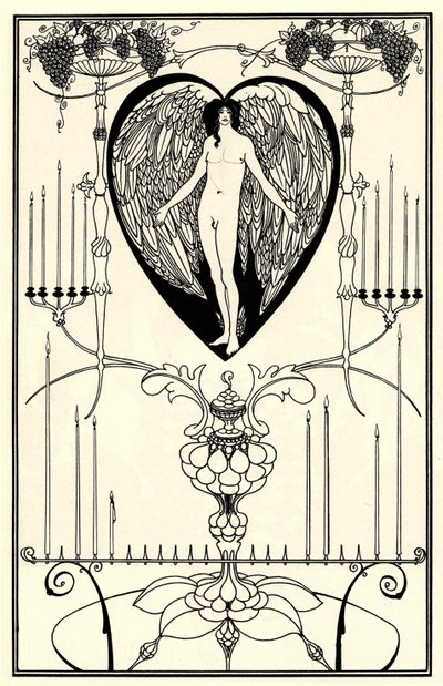 Illustrasjon for The Mirror of Love av Marc-André Raffalovich, 1895 av Aubrey Beardsley