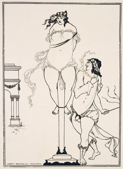 Juvenalsk piskingskvinne, 1896 (gravering) av Aubrey Beardsley