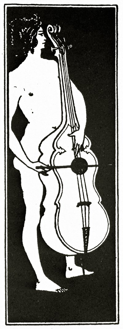 Mannen med celloen, ca. 1894 av Aubrey Beardsley