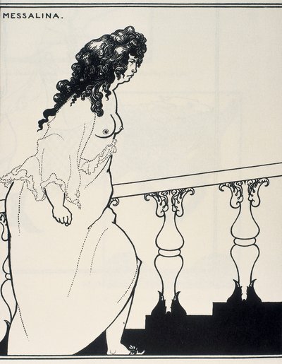 Messalina kommer ut av badekaret av Aubrey Beardsley