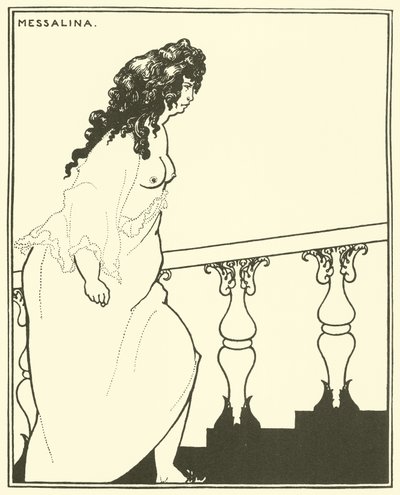 Messalina kommer tilbake fra badet av Aubrey Beardsley