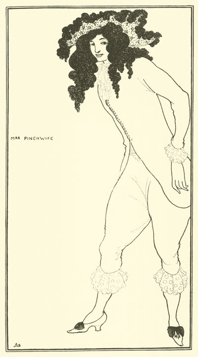 Fru Pinchwife av Aubrey Beardsley
