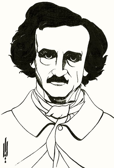 Portrett av Edgar Allan Poe, 1894 av Aubrey Beardsley