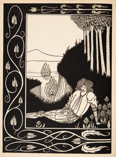 Sir Palomides sørger stort over La Beale Isoud av Aubrey Beardsley