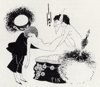 Halestykke fra #39;Salome#39; 1893 (lito) av Aubrey Beardsley
