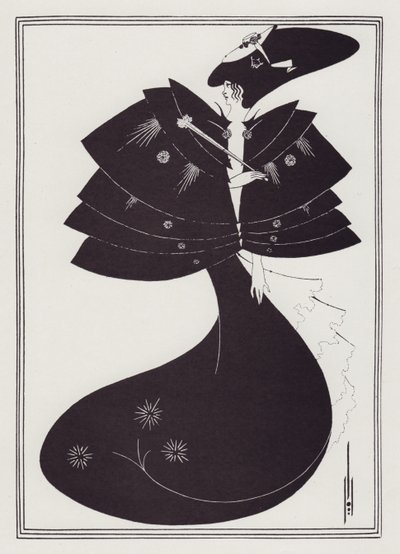 The Black Cape, 1893. av Aubrey Beardsley