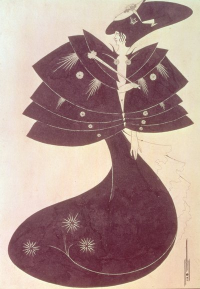 The Black Cape, illustrasjon for den engelske utgaven av Oscar Wildes skuespill 