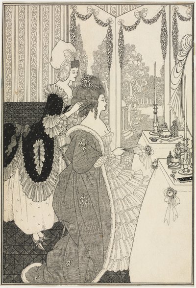 The Toilet, fra The Rape of the Lock av Alexander Pope, ca. 1895-96 (penn og blekk) av Aubrey Beardsley