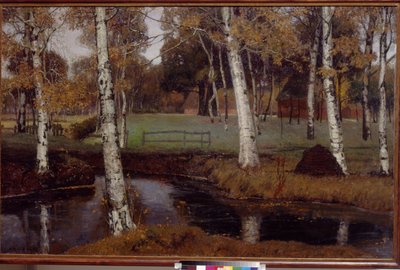 Landskap av Overbeck, Fritz (1869-1909). Olje på lerret av August Overbeck