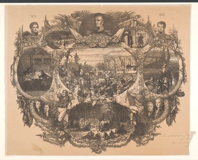 Plakett til minne om novemberfestlighetene i 1863 av August Allebe