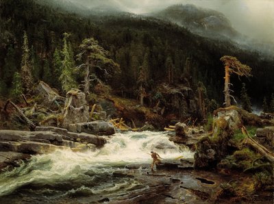 Foss i Telemark av August Cappelen