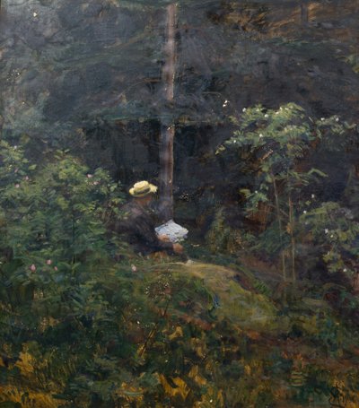 Skog interiør av August Eiebakke