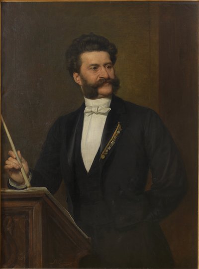 Portrett av Johann Strauss 1825-1899, 1888. av August Eisenmenger
