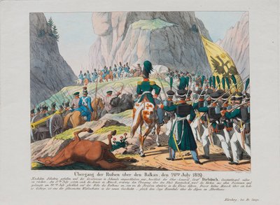 Hæren til Graf Ivan Ivanovich Diebitsch som krysser Balkan, ca. 1830 av August Friedrich Andreas Campe