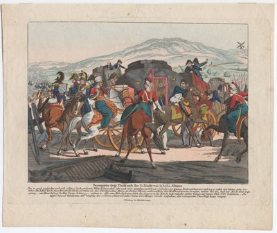 The Flight of Napoleon etter slaget ved Waterloo av August Friedrich Andreas Campe
