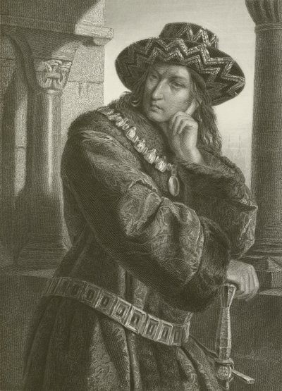 Karl VII (gravering) av August Friedrich Pecht