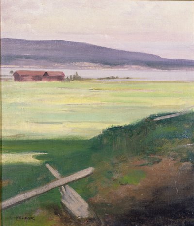 Landskap med stil, Norrland, Sverige av August Hagborg