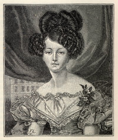 Augusta av Sachsen-Weimar-Eisenach som prinsesse av Preussen, 1829. av August Heinrich Ferdinand Tegetmeyer
