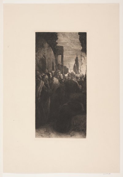 Jesus blir stilt for dommerne av August Jerndorff